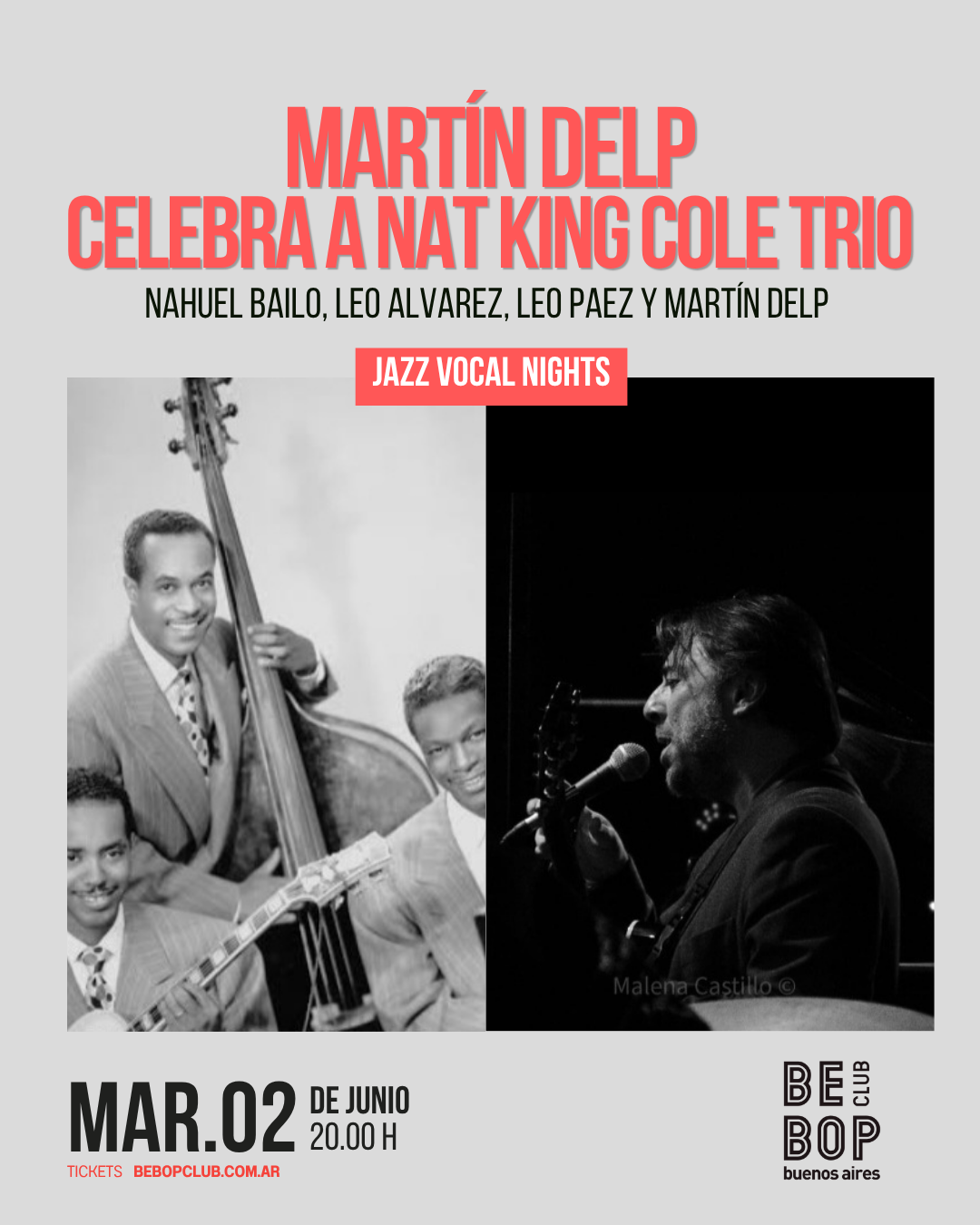 Martín Delp celebra a Nat king Cole Trio | Nahuel Bailo, Leo Alvarez, Leo Paez y Martín Delp | 02/06/2026