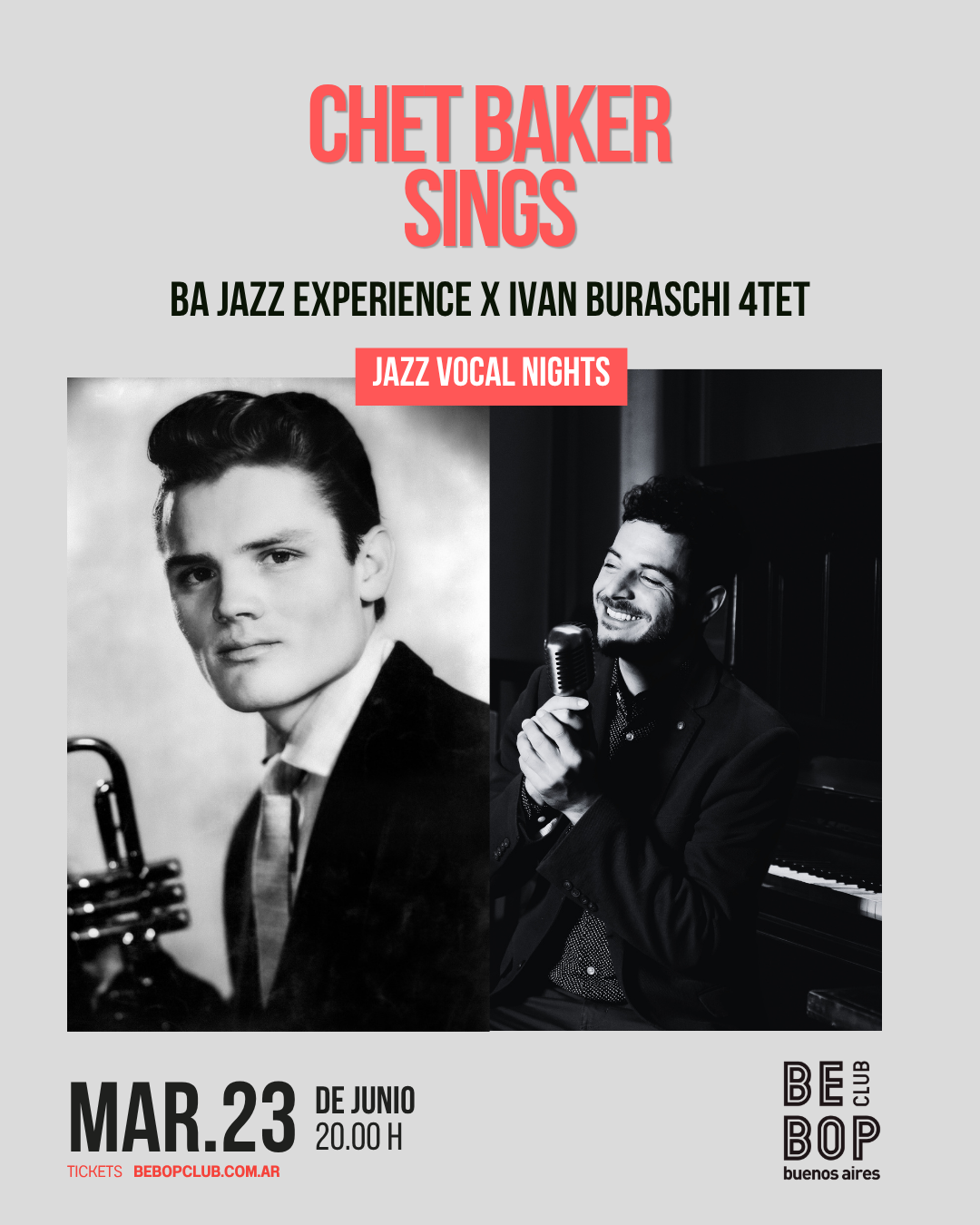 Chet Baker Sings | BA Jazz Experience x Ivan Buraschi 4tet | 23/06/2026