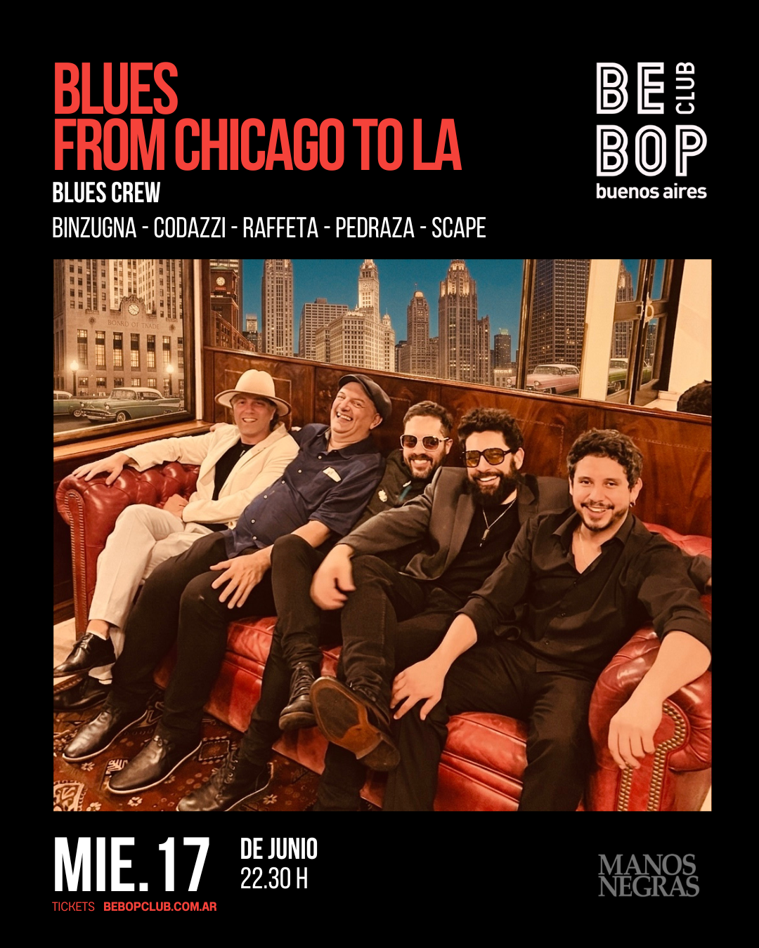 Blues From Chicago To LA | Blues Crew | Binzugna - Codazzi - Raffeta - Pedraza - Scape | 17/06/2026
