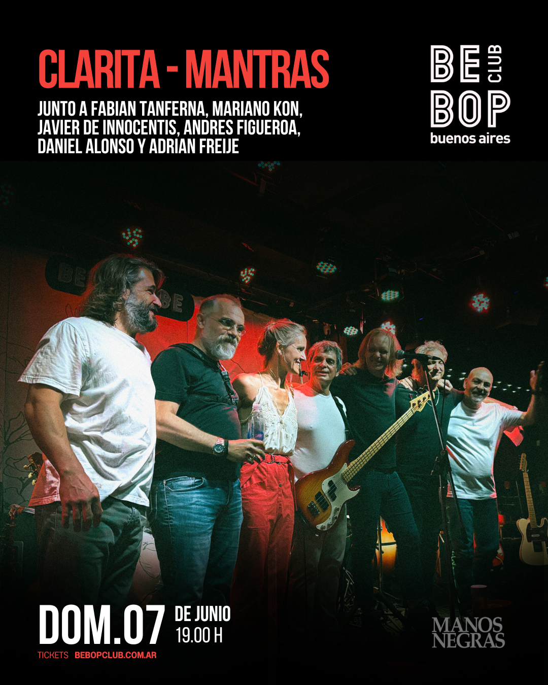 Clarita - Mantras | Junto a Fabian Tanferna, Mariano Kon, Javier d'inoccentis, Andres Figueroa, Daniel Alonso y Adrian Freije | 07/06/2026