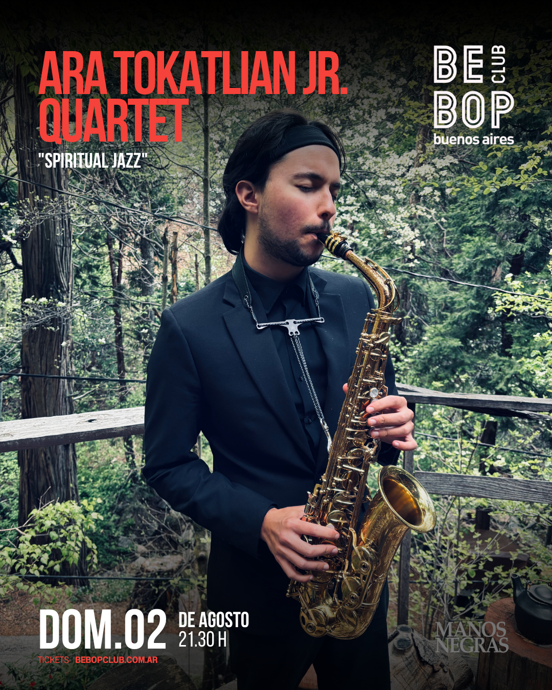 Ara Tokatlian Jr. Quartet | "Spiritual Jazz" | Ara Tokatlian Jr. reciente ganador de dos premios DownBeat  | 02/08/2026