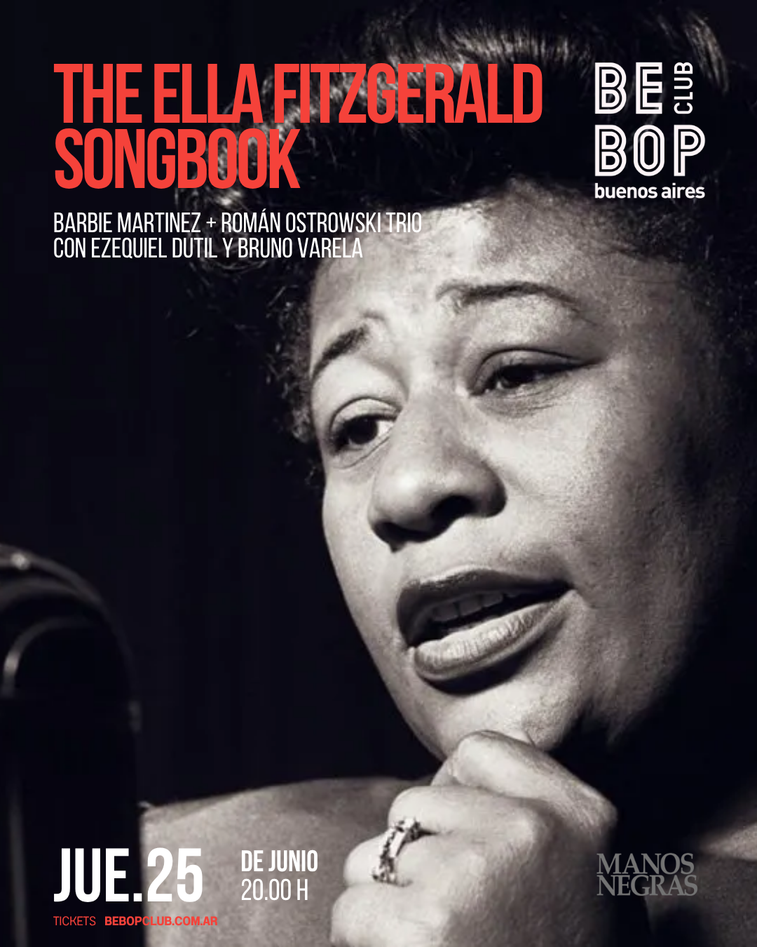 The Ella Fitzgerald Songbook | Barbie Martinez + Román Ostrowski Trío | Con Ezequiel Dutil y Bruno Varela | 25/06/2026