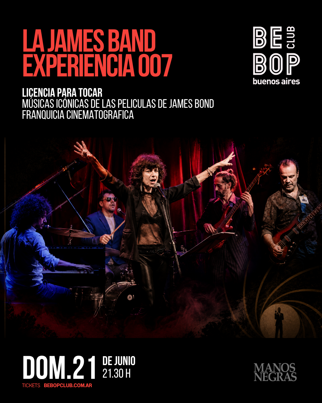 La James Band , experiencia 007 | Licencia para tocar | Músicas icónicas de las películas de james Bond  franquicia cinematográfica | Músicas icónicas de las peliculas de james Bond  franquicia cinematografica | 21/06/2026