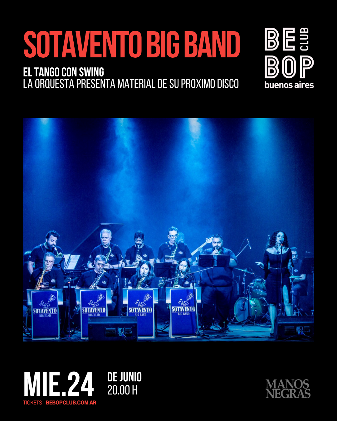 Sotavento Big Band | El tango con swing | La orquesta presenta material de su próximo disco | 24/06/2026